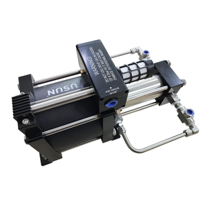 USUN Model:AB08T 8:1 pressure ratio 30-60 Bar output double acting pneumatic air pressure amplifier for leakage testing 
