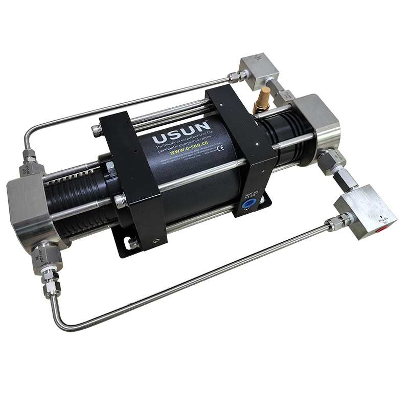 Hot sale USUN Model:XBD30-OL Mini portale Double action air driven oxygen booster pump for refilling sucba diving cylinder 
