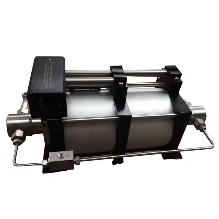 USUN Model:WS-2AT High flow stainless steel frame air driven hydraulic pressure testing pump system with valves and fittings and gauges 