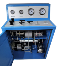 USUN Model :US-GB02T-H2/US-GBT7/30-H2 160MM driven Closed cabinet dual air driven hydrogen gas booster system with ES Series cooler and 10L tank
