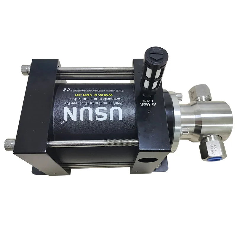 USUN Model:XH Serial Single Acting Small Size 100MM Driven Pneumatic Driven Hydraulic Test Pump