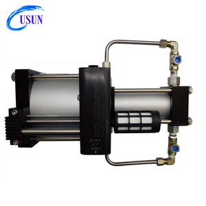 USUN Model:AB08T 8:1 pressure ratio 30-60 Bar output double acting pneumatic air pressure amplifier for leakage testing 