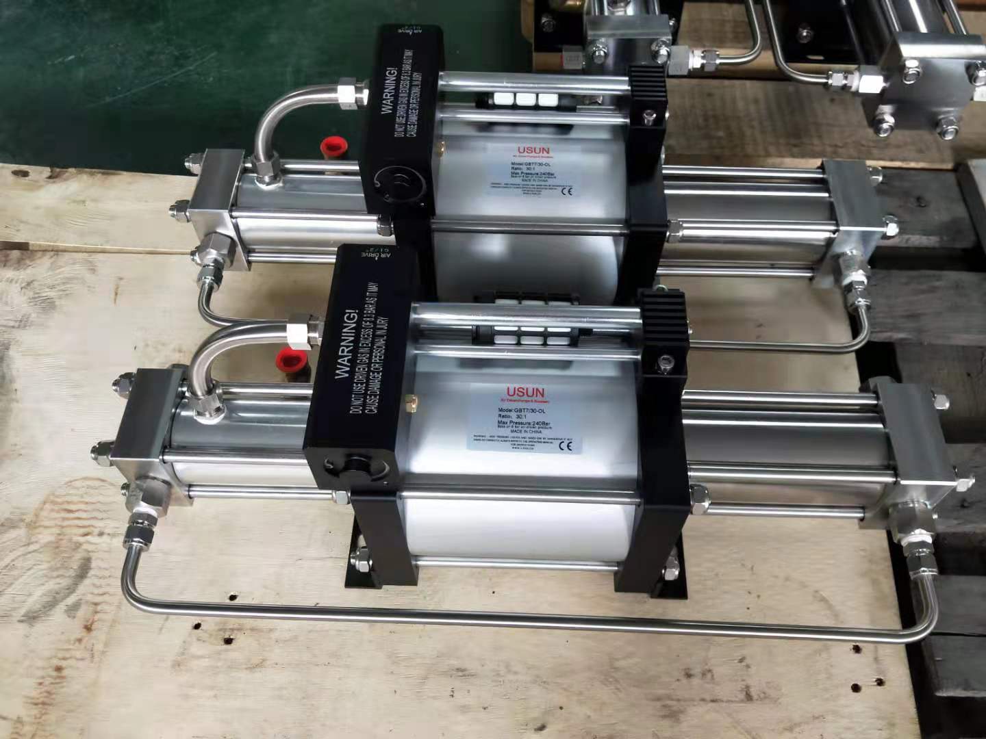 USUN Model:GBT7/30-OL 160mm driven double stage medical clean oxygen gas pressure booster pump for PSA plant use 