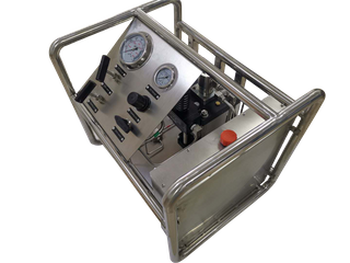 USUN Model:US-AT400 Middle size 160MM driven ultra high pressure air driven hydraulic test pump unit with multiple outlet ports 