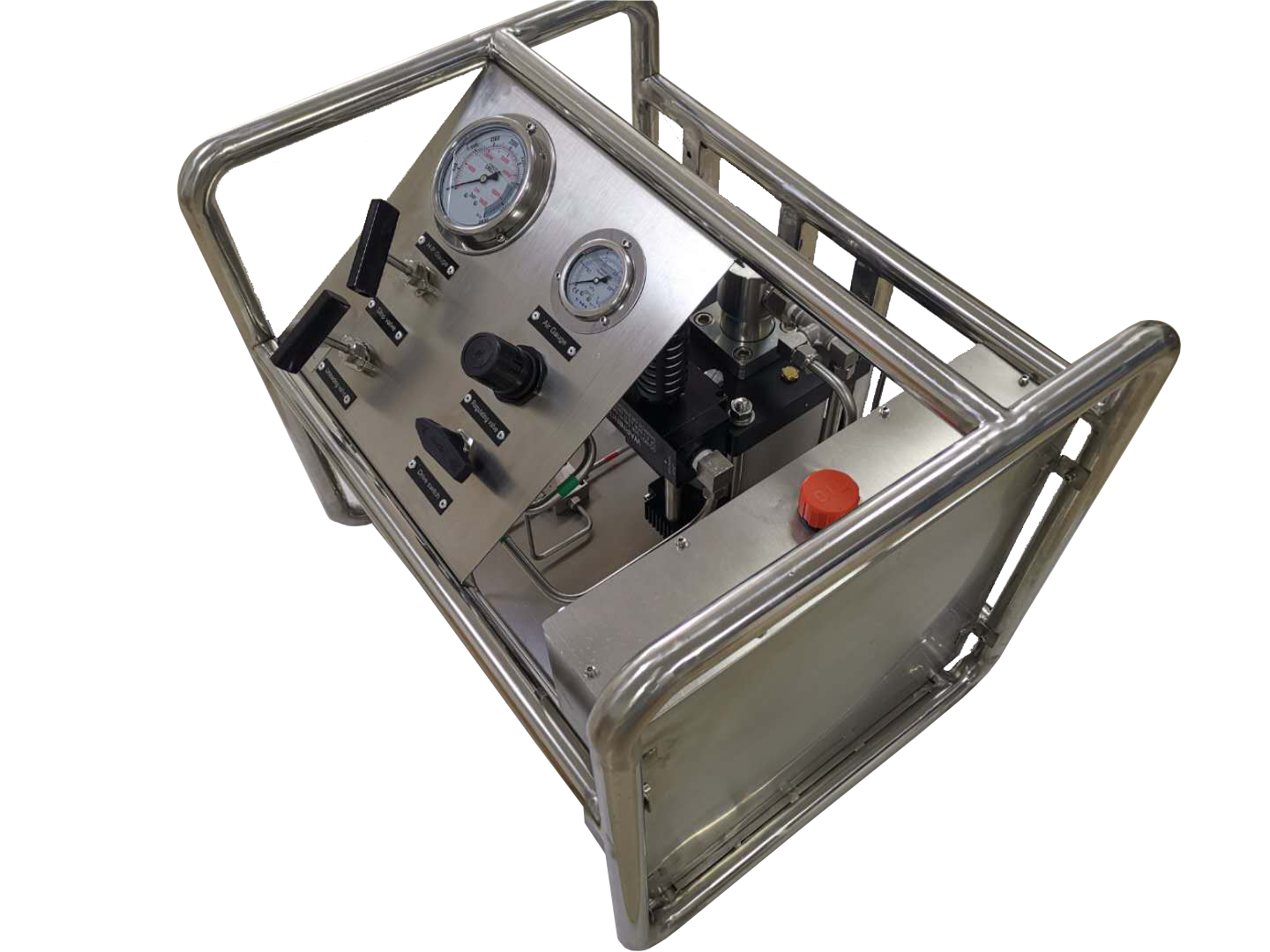 USUN Model:US-AT400 Middle size 160MM driven ultra high pressure air driven hydraulic test pump unit with multiple outlet ports 