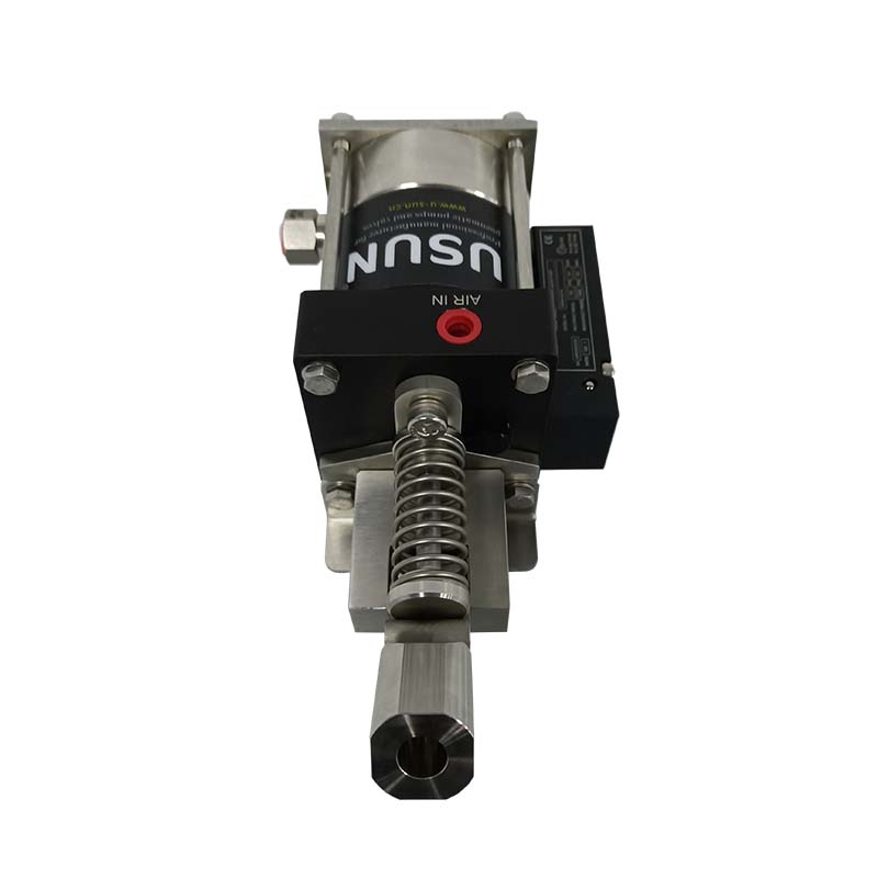 High quality USUN Model:M-S Mini small portable pneumatic driven liquid pump with manual handle function 