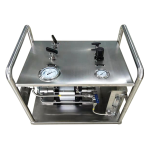 USUN Model:US-AT100 100：1 Maximum 80MPA customized air driven liquid pressure pump system for hose or valve testing 