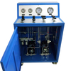 USUN Model:US-AT130 130：1 Maximum 100 MPA high flow dual air hydraulic pump system with blue cabinet and valves and fittings 
