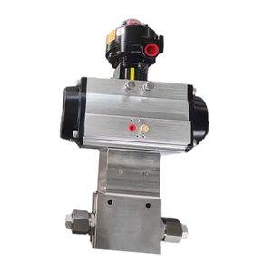 USUN Model:20BVMF6A High Pressure 20K PSI Stainless Steel 316 Pneumatic Control Ball Valve with MF6 Ports
