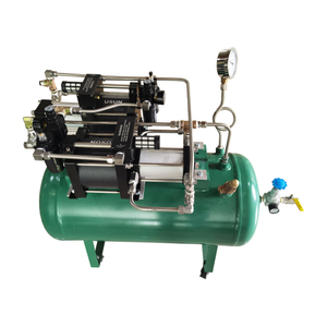 USUN Model:AB05T-2-100L Double Pneumatic Air Pressure Booster Pump System with 100L Tank for Laser Cutting Machine Application 