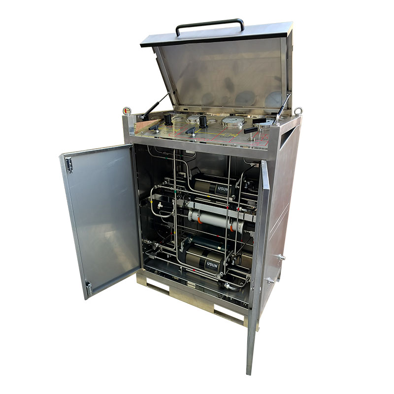 USUN Model:US-2AGBD60/2AGBD150- C Closed Stainless Steel Cabinet High Pressure Dual Air Driven Nitrogen Gas Booster System