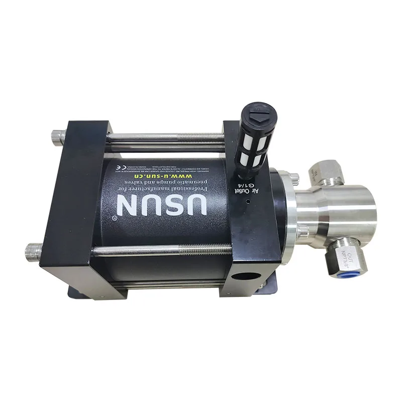 USUN Model:XH Serial Single Acting Small Size 100MM Driven Pneumatic Driven Hydraulic Test Pump
