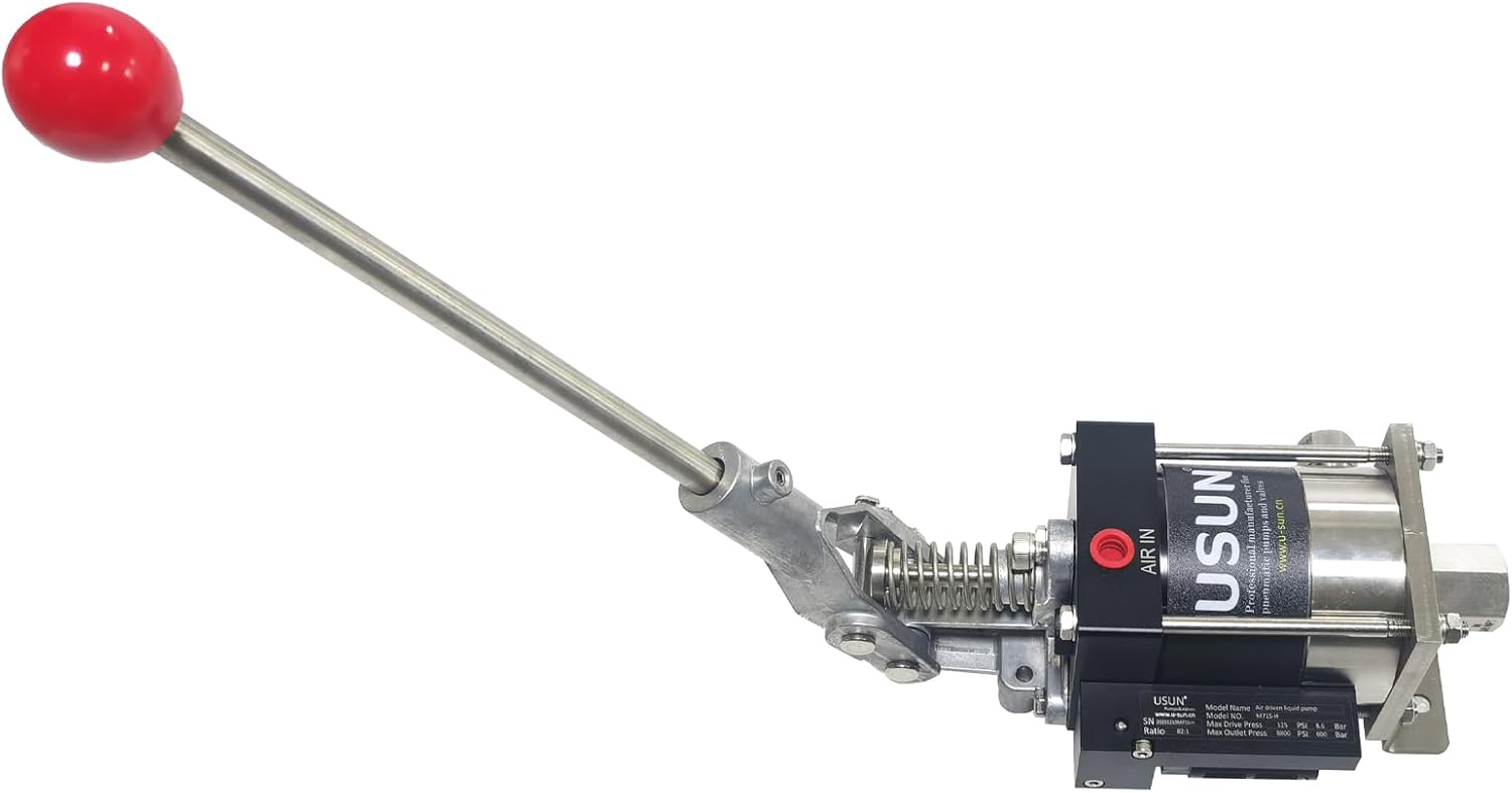 Hot sale USUN Model:MS-H Mini small portable pneumatic driven liquid pump with manual handle function 