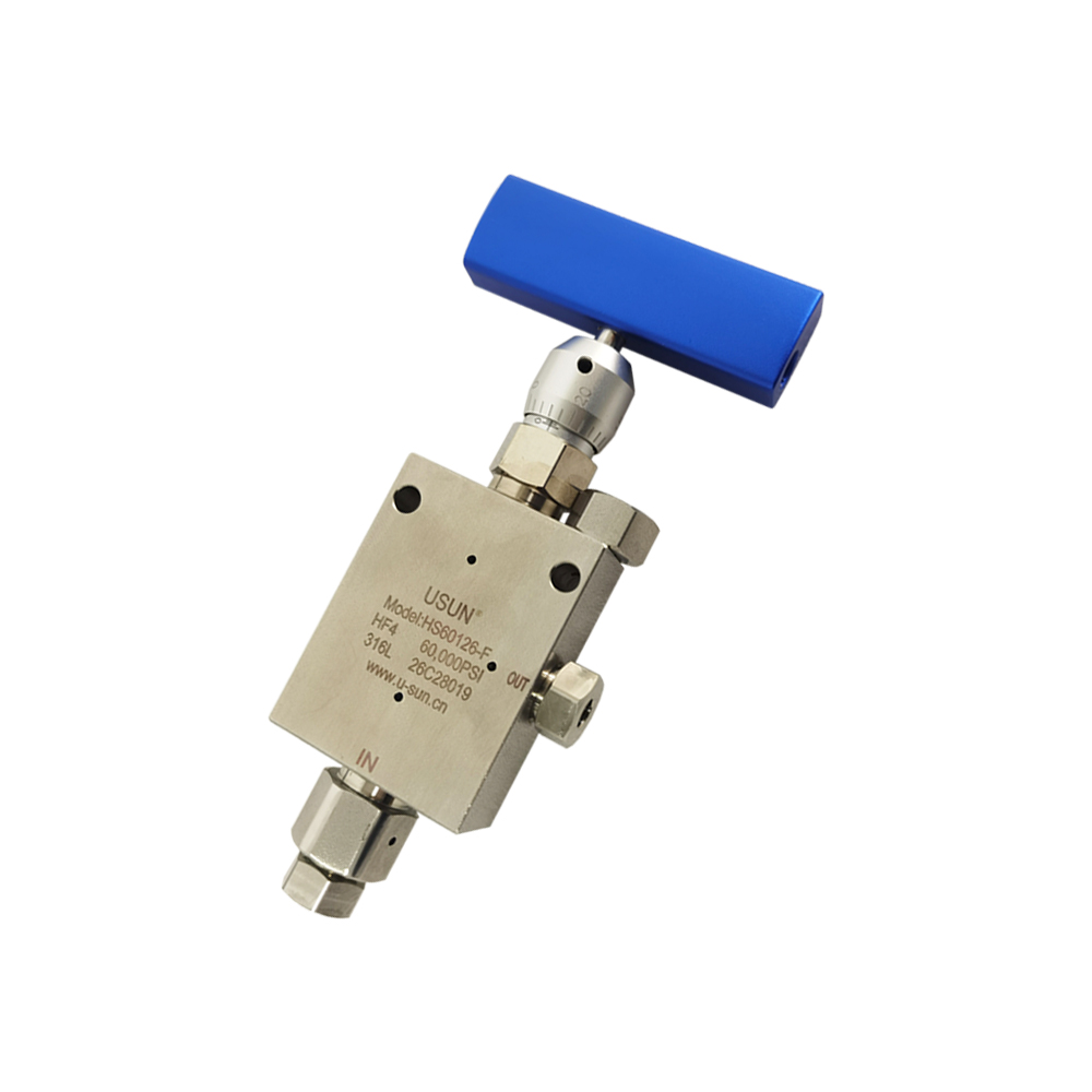 New Arrival USUN Model :HS60126-F High Pressure Micro Metering Angle Replaceble Seat Needle Valve