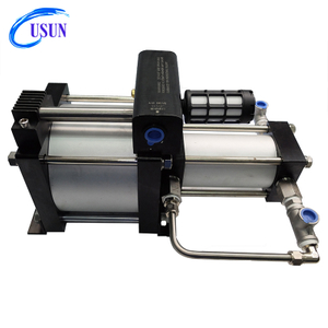 USUN Model:AB05T 5:1 pressure ratio 15-40 Bar output double acting pneumatic air booster pump for fiber laser cutting machine 