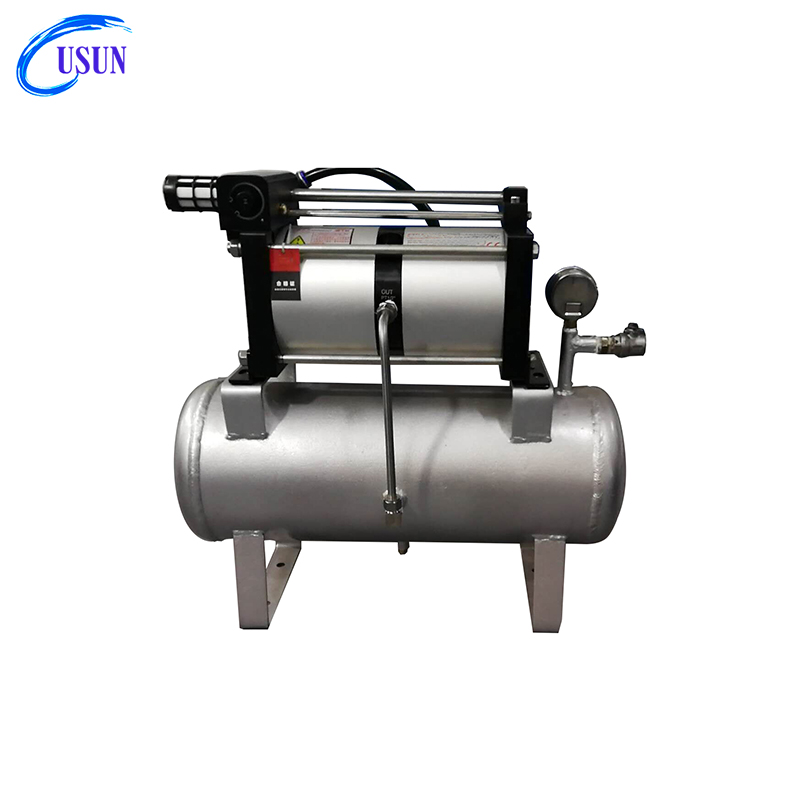 USUN Model:4AB02-20L 8-16 Bar output 160 MM driven high flow air driven pressure amplifiers with 20 L tank and High pressure regulator 