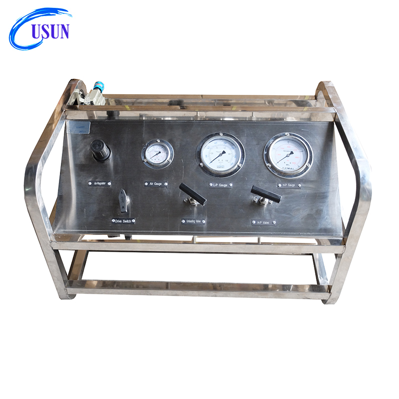 USUN Model:US-GBD 160mm driven double acting air driven gas booster unit with pressure gauges ,valves and tubes 