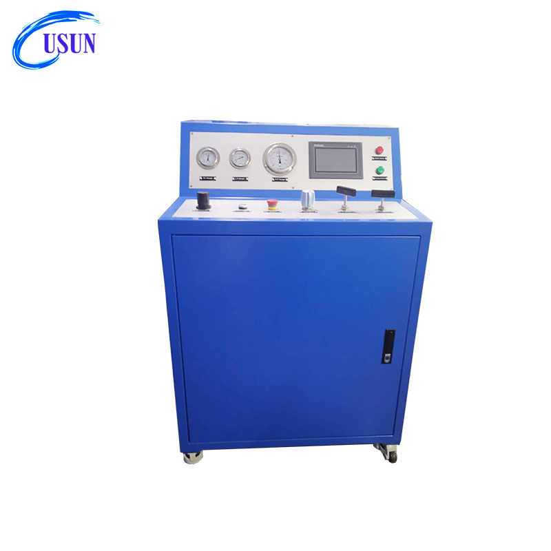 USUN Model:US-GBT two stage movable gas booster pump station with PLC touch screen for products leakage testing 