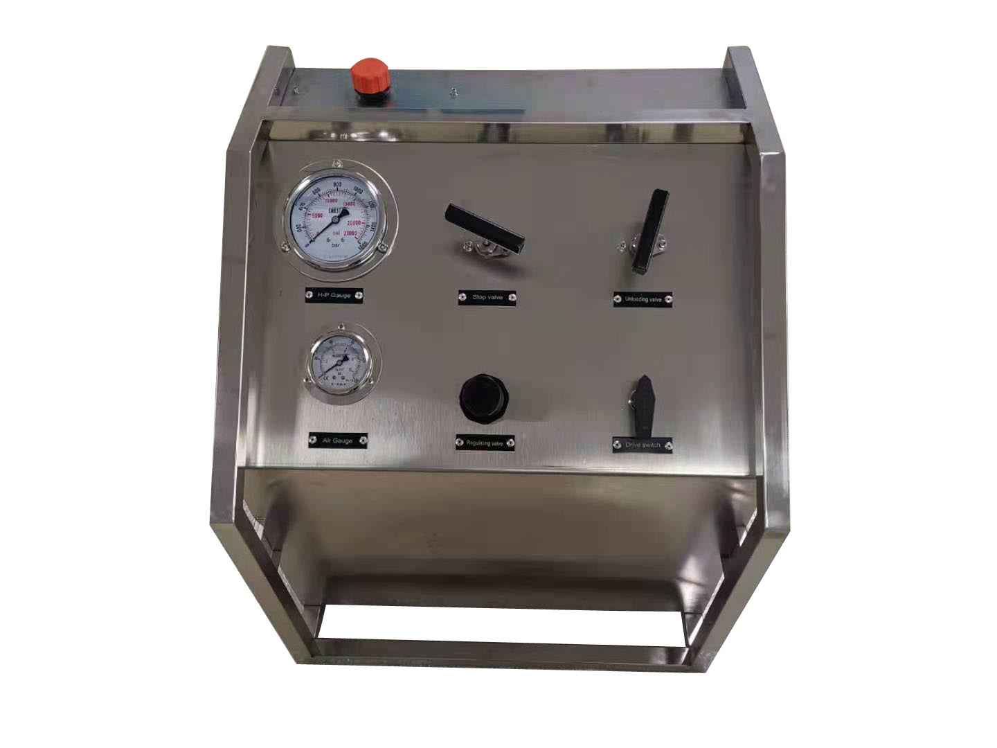 USUN Model:US-AT High pressure double action pneumatic hydrostatic testing pressure pump station with gauges and valves and fittings 