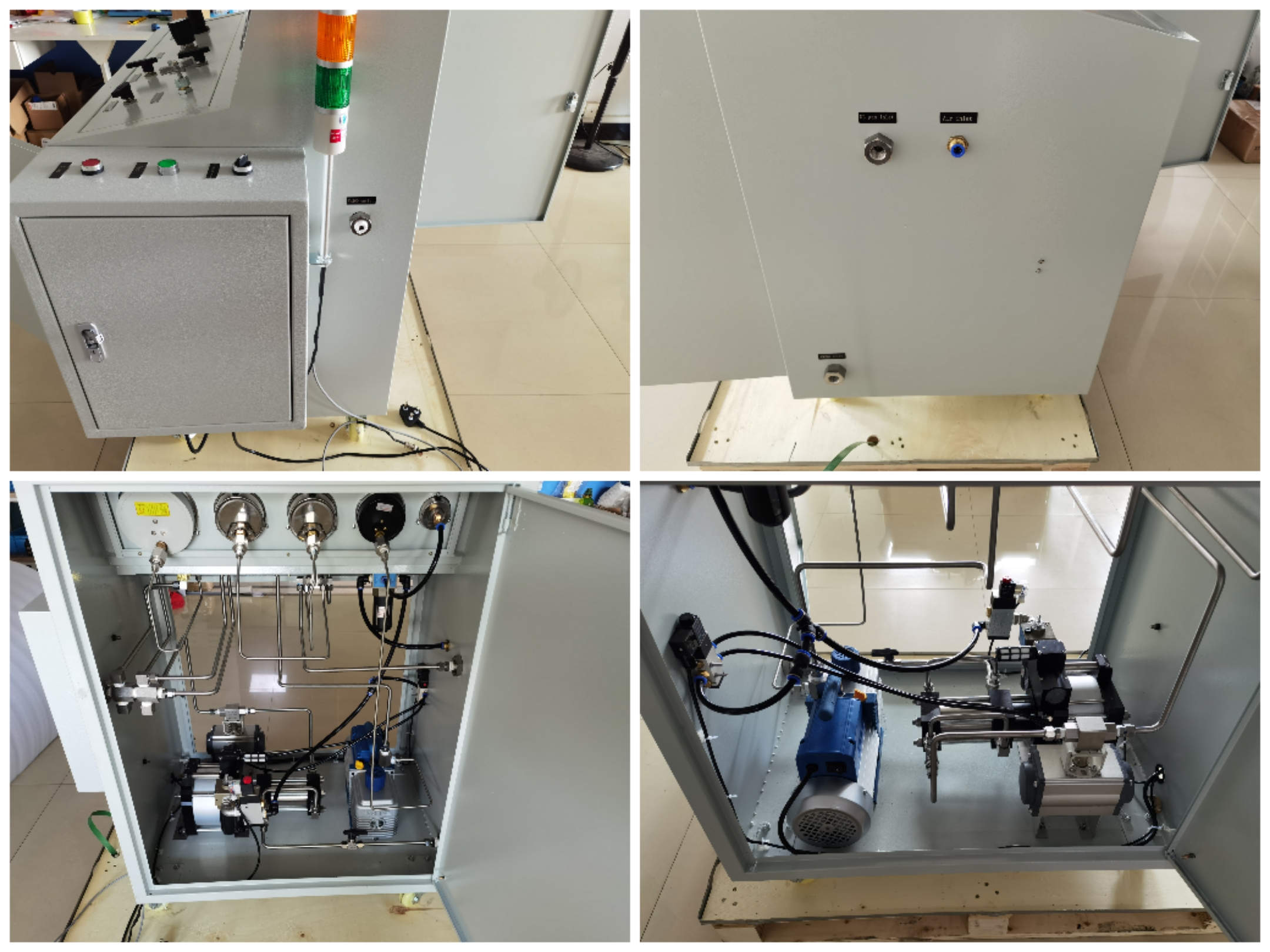 USUN Model:WS-FM200-6A Complete semi automatic pneumatic driven FM200 refilling machine with 500 KGS automatic weighing system 