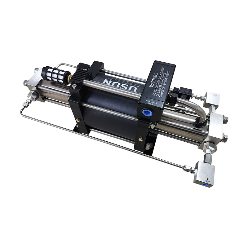 USUN Model:GBD100 Double Acting 160mm Driven Pneumatic Driven Gas Booster Pump for Faster Charging Gas Cylinder 