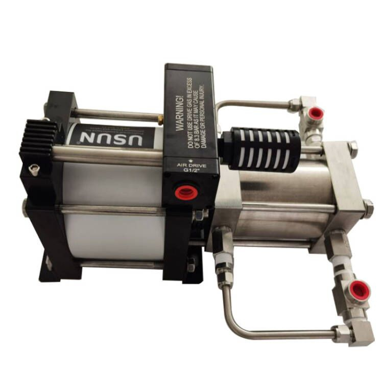 USUN Model:GB02T 160mm driven double action 2.5:1 ratio air driven oxygen gas booster pump for charging gas cylinder