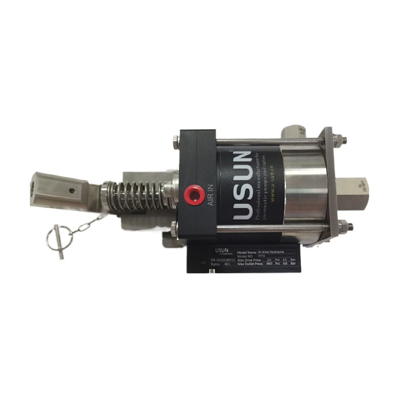 High quality USUN Model:M-S Mini small portable pneumatic driven liquid pump with manual handle function 