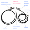 USUN Model:GB40-OL 150-300 Bar output 160mm driven single action pneumatic driven oxygen gas booster pump with inlet and outlet hoses for scuba diver 