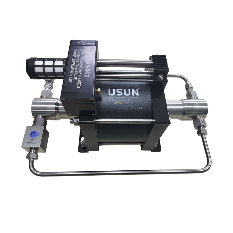 USUN Model:AT Middle size 160MM driven double acting pneumatic driven hydraulic test pump 