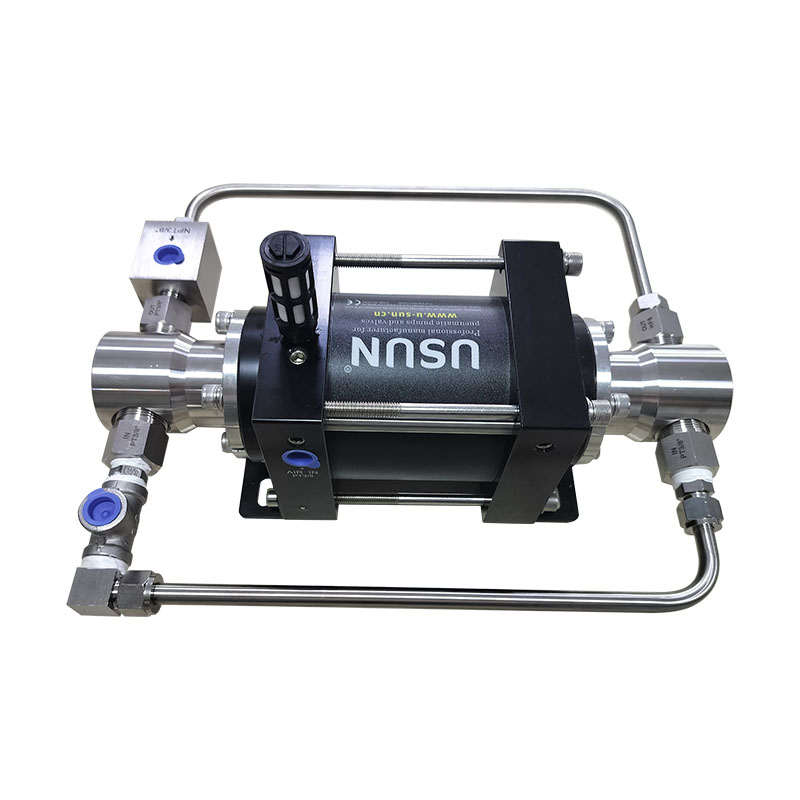 USUN Model:XT double head 100MM driven small size air driven hydrostatic test pump 
