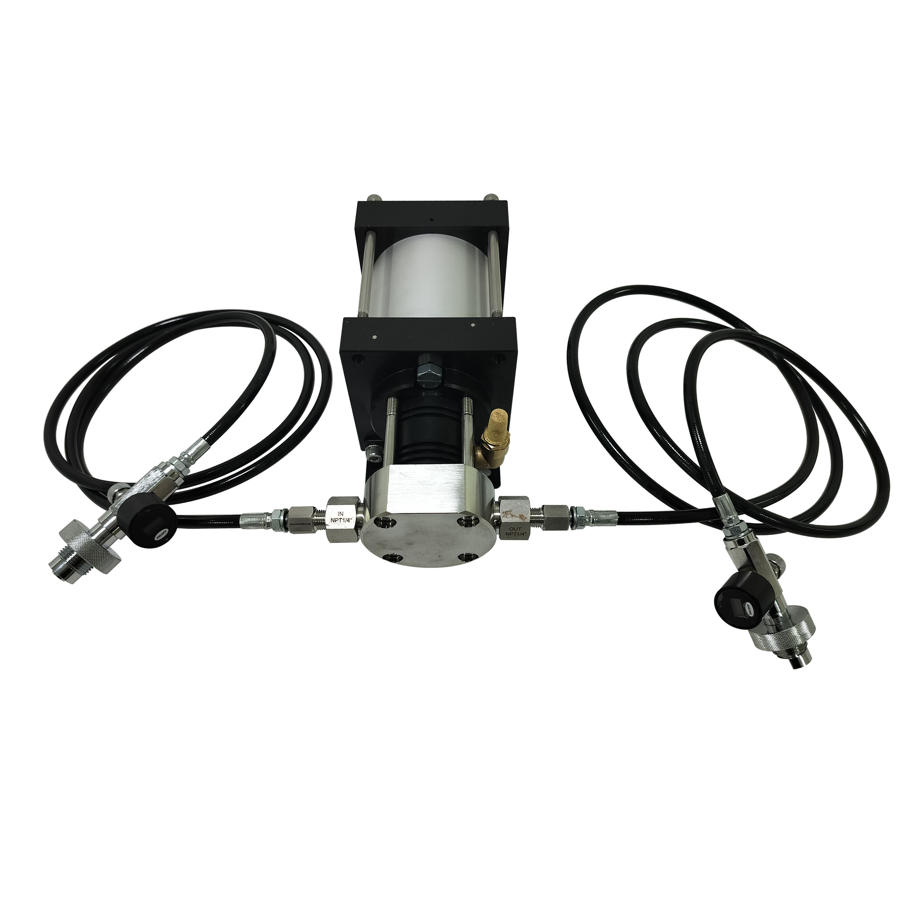 Hot sale USUN Model:XB30-OL Mini portale pneumatic driven oxygen gas booster pump with Inlet and outlet oxygen hoses 