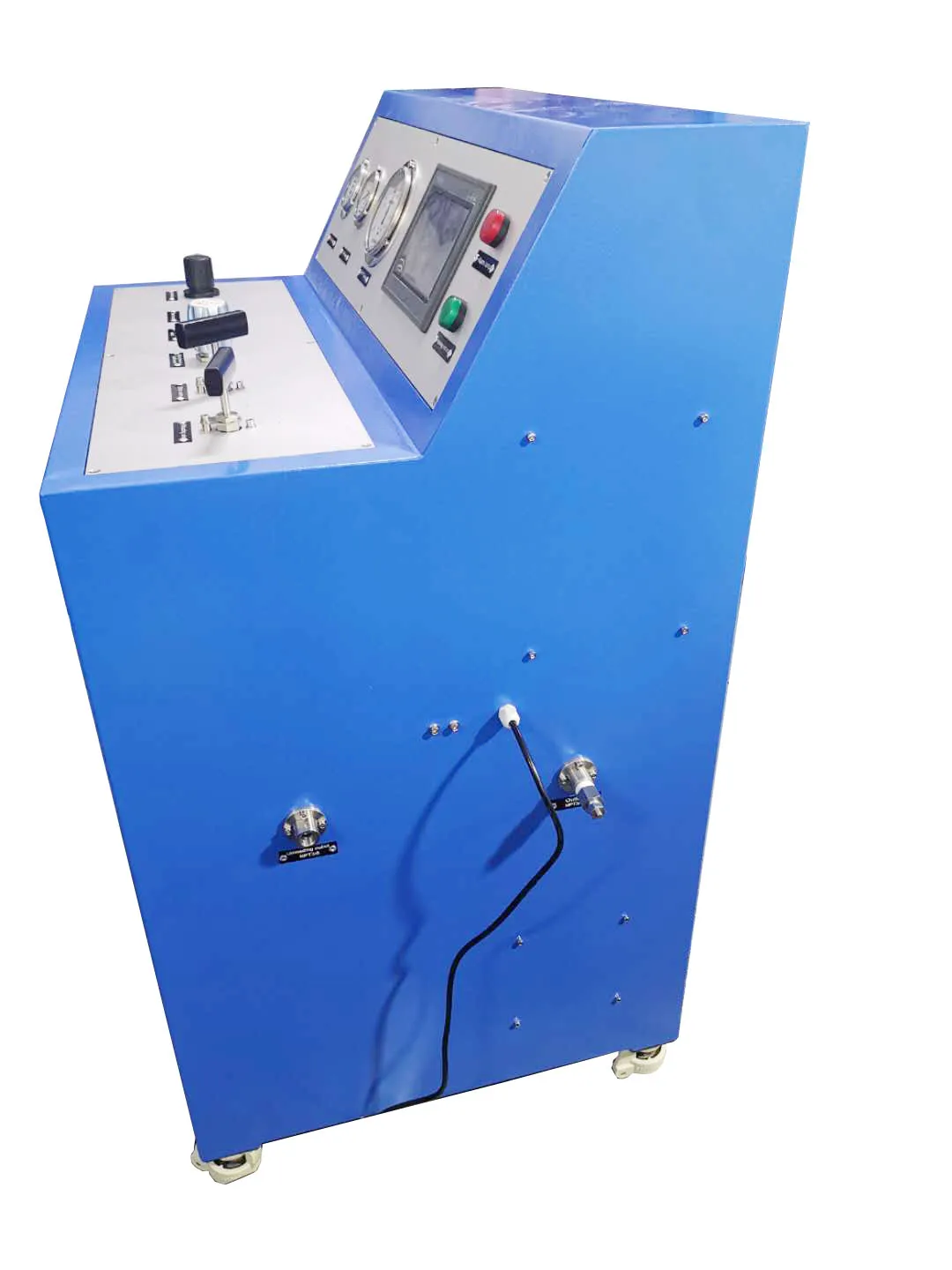 USUN Model:US-GBD-A 160mm driven blue cabinet air driven gas booster pump station with pressure gauges ,valves and tubes for testing 