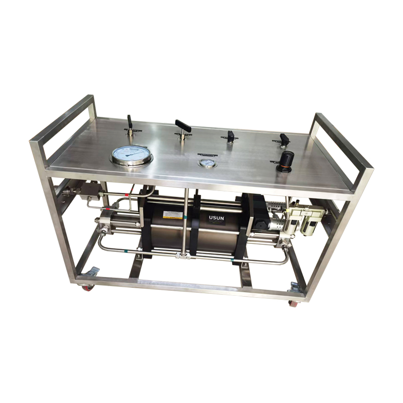 USUN Model :US-2GT120 MAX.15000 PSI Double Drive Double Acting High Pressure Air Driven Liquid Testing Pump Unit/System