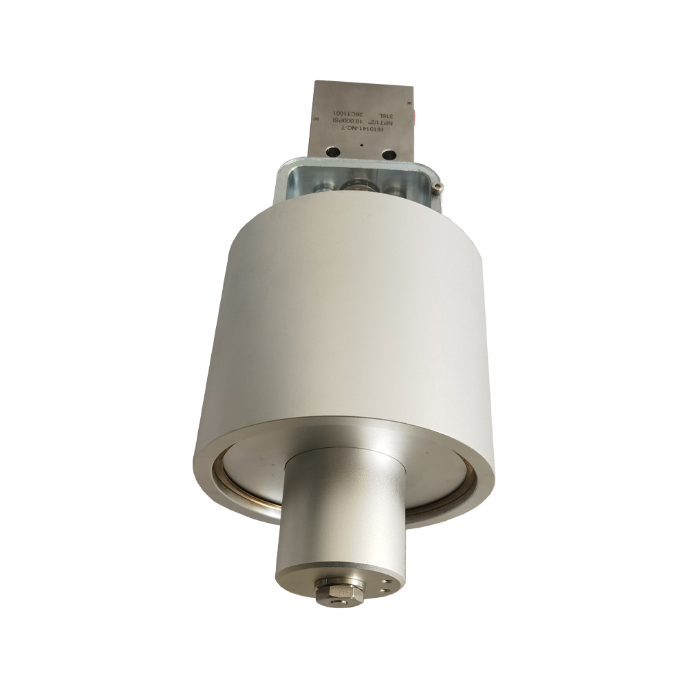 USUN Model : HI10141-NC-T 10K Psi 2-Way Straight Normally Closed Sent Air Operated Needle Valve with NPT1/2 Female Thread