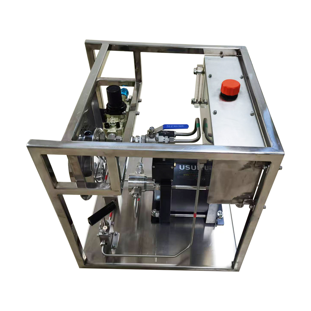USUN Model:US-AH Customized Stainlss Steel Frame Pneumatic Driven Hydraulic Pressure Testing Pump System 