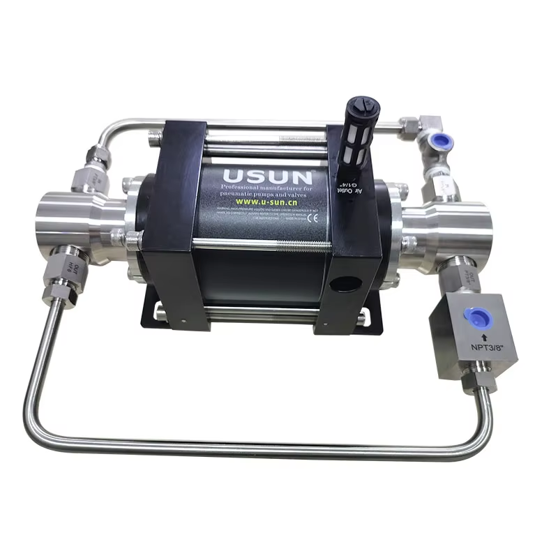 USUN Model:XT39/XT64/XT100 Double Acting 100MM Driven Small Size Air Driven Hydrostatic Test Pump 