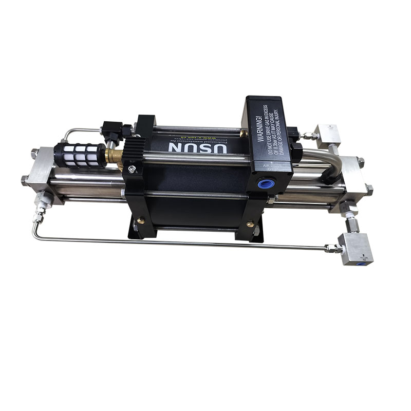 USUN Model:GBD100 Double Acting 160mm Driven Pneumatic Driven Gas Booster Pump for Faster Charging Gas Cylinder 