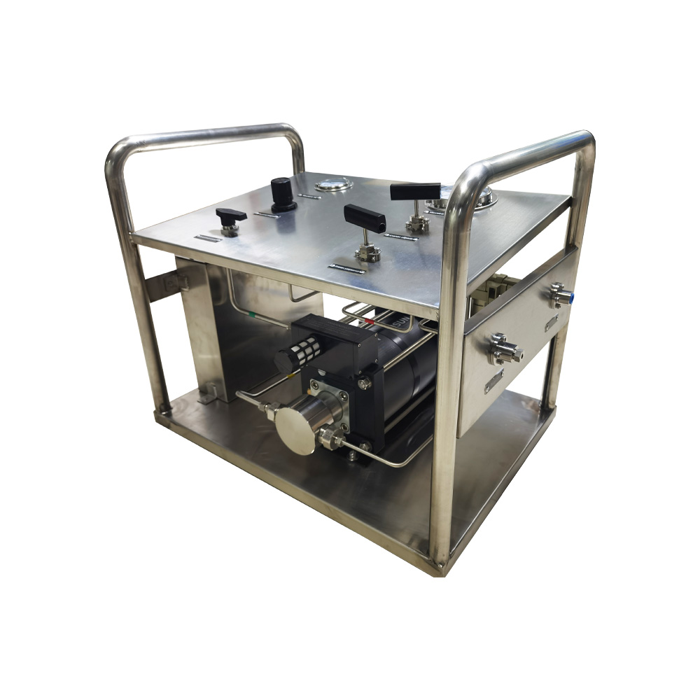 Customized USUN Model:WS-2AH512 Maximum 400MPA Stainless Steel Frame Ultra-high Pressure Double Head Portable Air Driven Hydraulic Pump System
