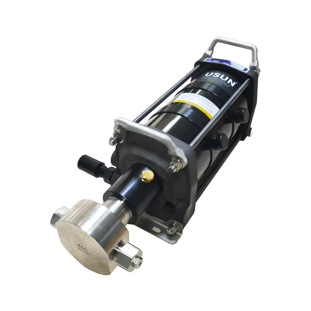 USUN Model:3AF1350 Max.690Mpa Similar Haskel Ultra High Pressure Triple Drive Single Acting Air Driven Liquid Water Testing Pump