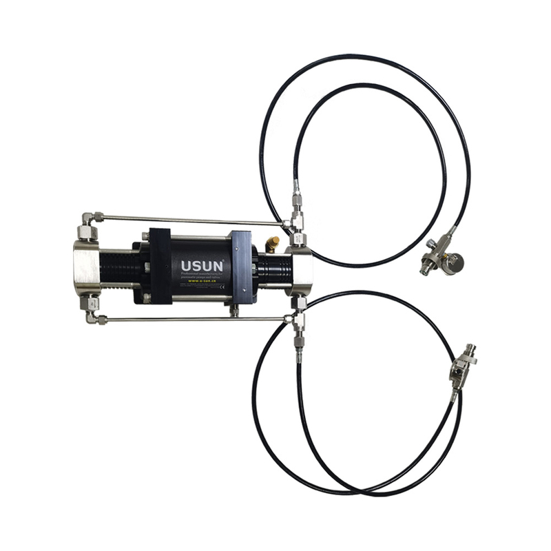 New Design USUN Model: XBD30-OL Portable Mini Double Acting Pneumatic Driven Oxygen Gas Booster Pump with Inlet And Outlet Hoses