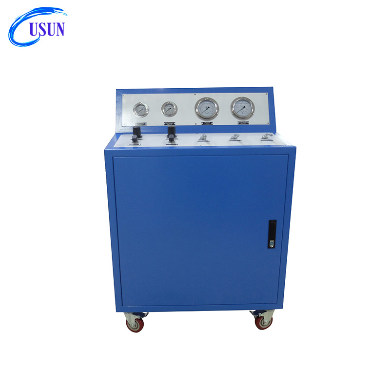 USUN Model:US-GBD 160mm driven blue cabinet dual air gas booster pump station for gas cylinder transferring 