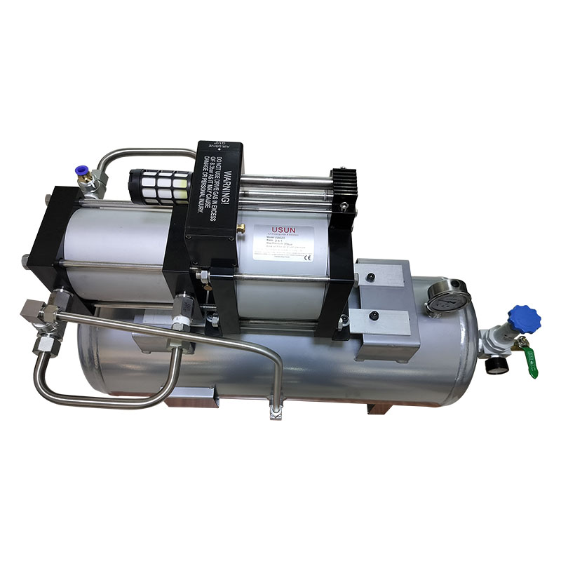 USUN Model:AB02T-40L 8-20 Bar output Low cost High flow air pressure booster pump with 40 L air tank and high pressure regulator for fiber laser cutting machine 