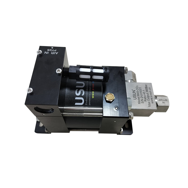 USUN Model:M45-C02 80MM driven 150-300 Bar output Mini air operated liquid CO2 transfer pump for fire extinguisher refilling 