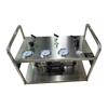 USUN Model:US-GBT Double stage air driven nitrogen gas booster testing pump system with high pressure regulator valve and SS frame