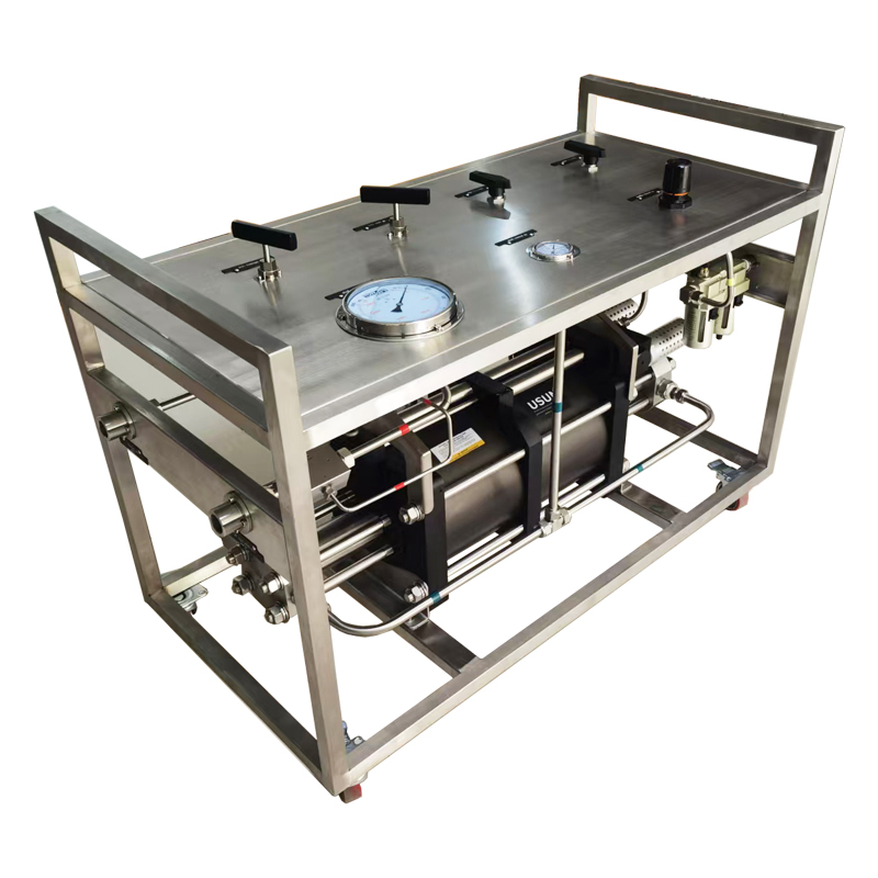 USUN Model :US-2GT120 MAX.15000 PSI Double Drive Double Acting High Pressure Air Driven Liquid Testing Pump Unit/System