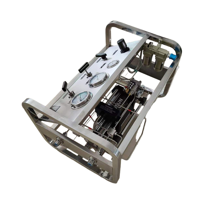 USUN Model:US-GBD 160mm Driven Double Acting Air Driven Gas Booster Unit with Pressure Gauges ,valves And Tubes 