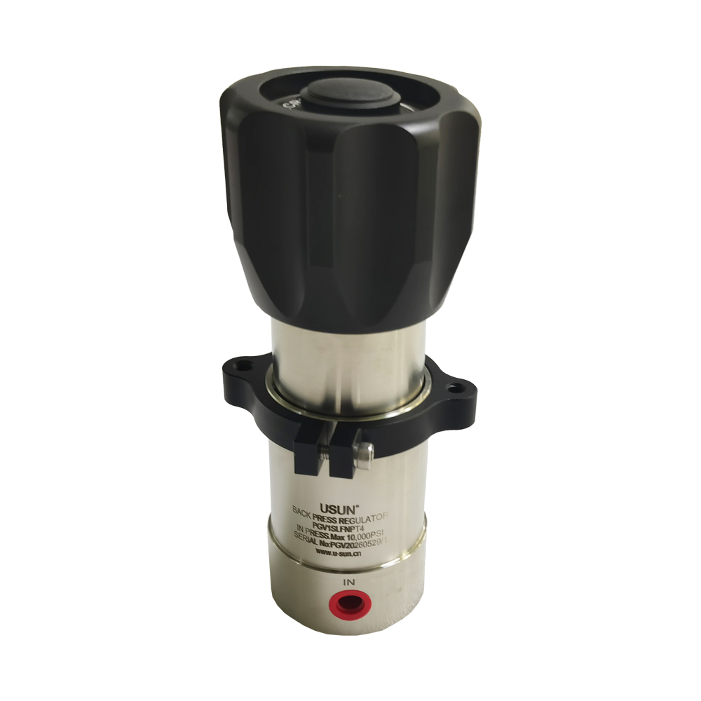 ​USUN Brand Model :PGV1SLFNPT4 Similar Tescom 316L FNPT1/4'' Adjustable 200-10000PSI Back Pressure Valve for Control Backflow 