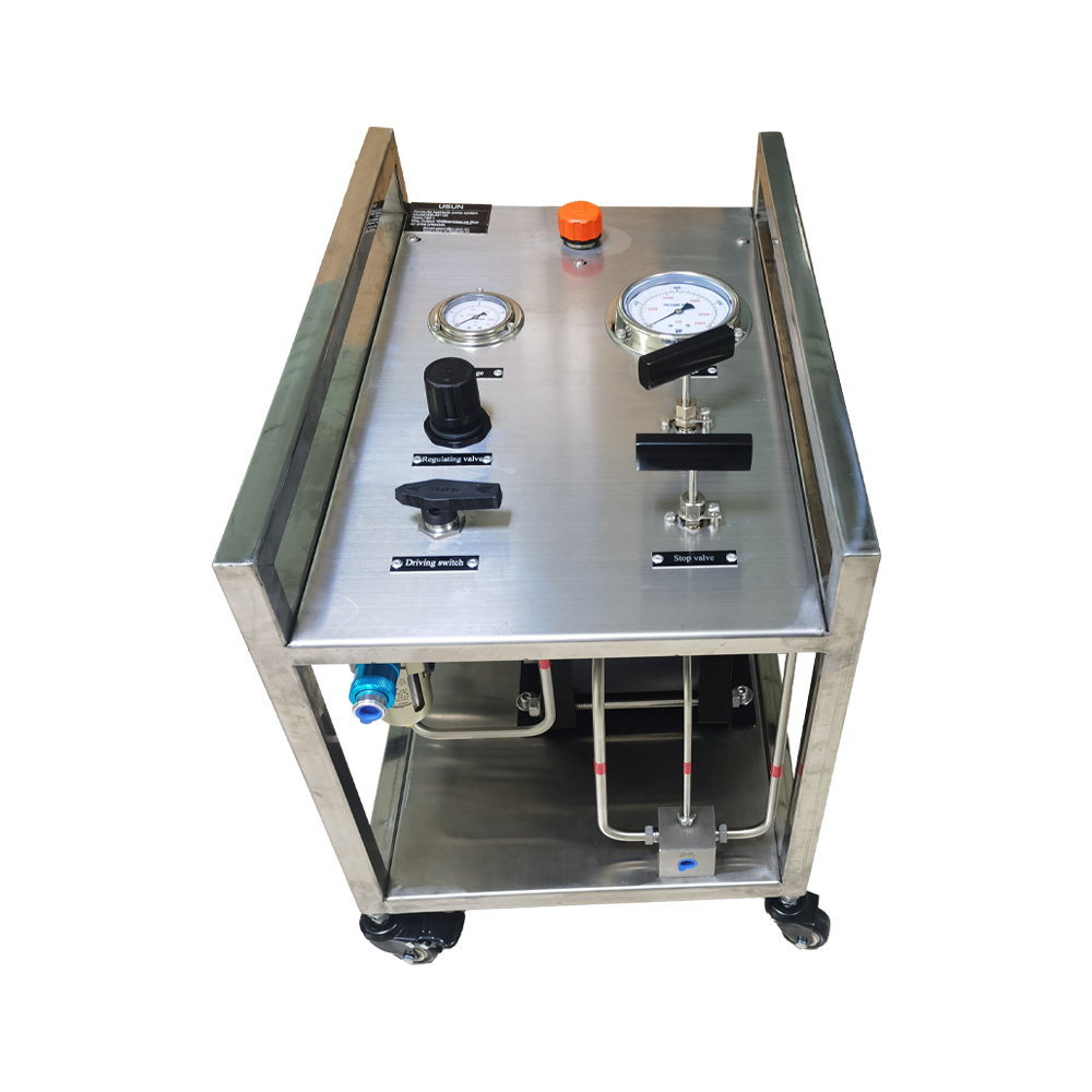 USUN Model:WS-AH Middle Size 160MM Driven ,single Head Air Driven Hydraulic Test Pump Unit for Hose /pipes And Tubes Testing 