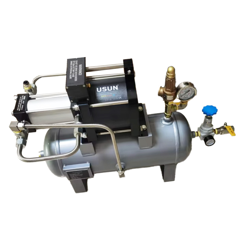 USUN Model:AB05T-20L complete air pressure booster pump system with 20L tank and air regulator and outlet high pressure regulator 